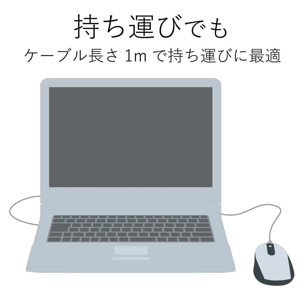 ELECOM Проводная мышь Синий светодиод 3 кнопки Средний размер Кабель Черный 1,0 м M-BL17UBBK