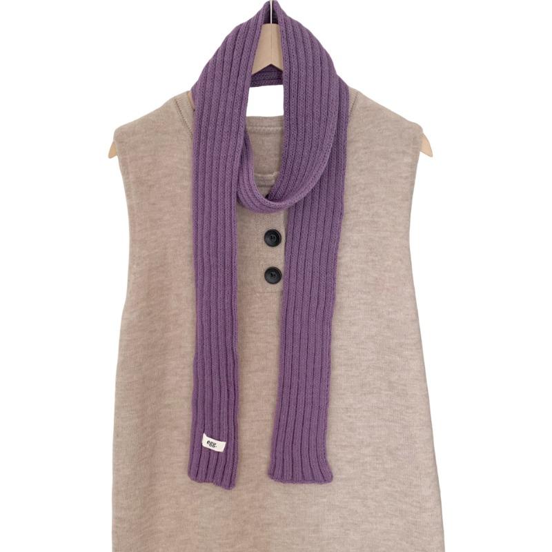 Scarf Atmosphere New Fashion Long Thin Baguette Dopamine Color Knitted Wool Scarf Scarf