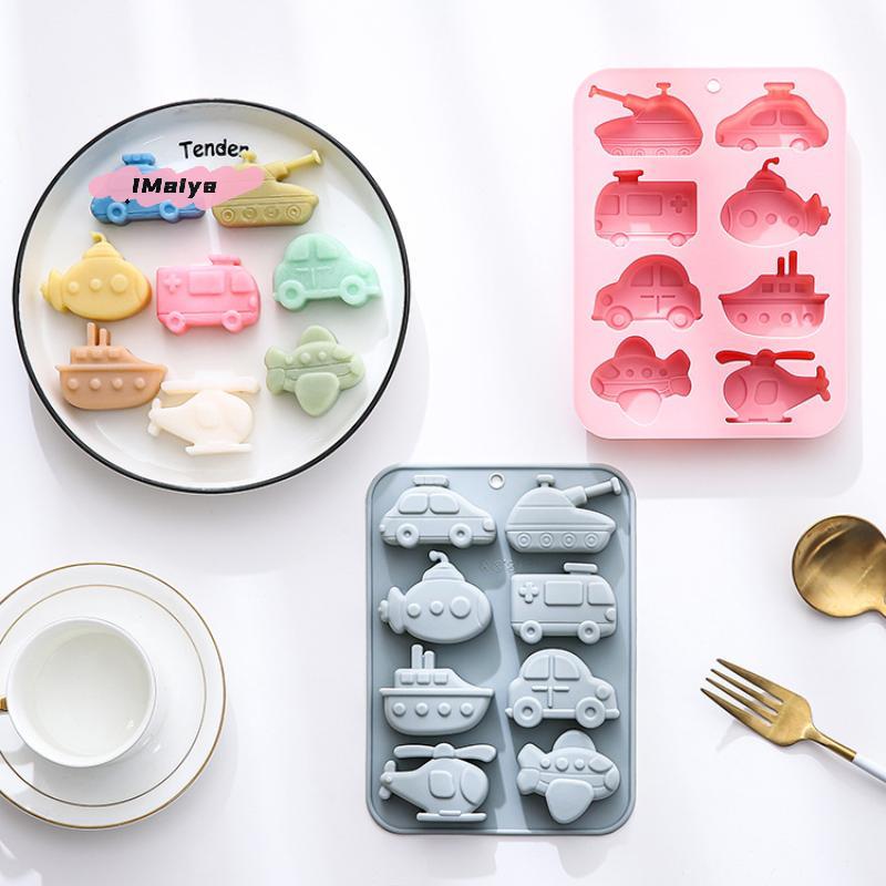 Силиконовые формы на 8/12 ячеек Тема Транспорт - Форма для конфет, шоколада, выпечки в виде машины, самолета, корабля Кухонные аксессуары