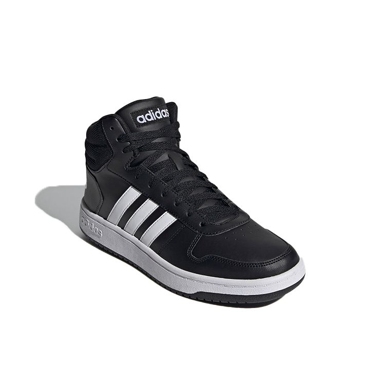 Adidas Hoops 2.0 Mid Black White Мужские кроссовки Core-Black Cloud-White FY8618