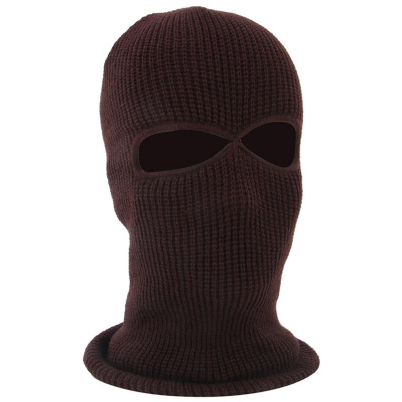 Motorcycle Ski Full Face Masks Cover Windproof Winter Warm Hat 2 Holes Soft Comfortable Windproof Knit Hat Scarf
