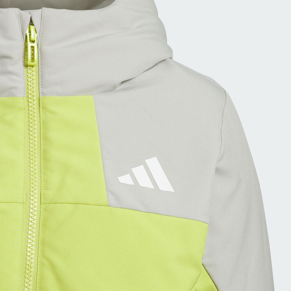 adidas Хлопковая спортивная повседневная куртка с капюшоном и застежкой-молнией для детей KC5413