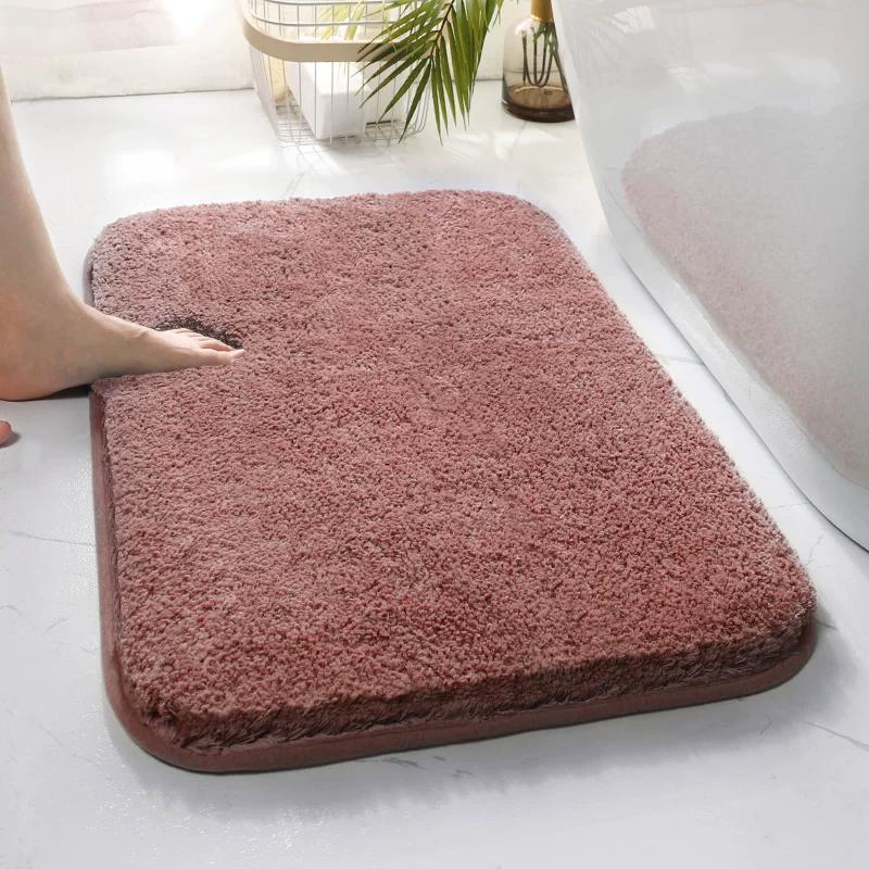 Floor Mat, Bathroom Absorbent Carpet, Toilet Door Mat, Bathroom Entrance Door Mat, Thickened Anti-Slip Quick-Drying Floor Mat