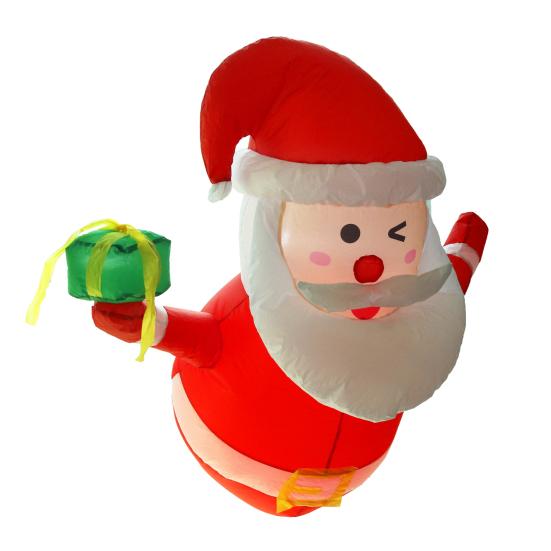 Рождественский надувной Санта-Клаус, уличная декорация, большой светящийся надувной Санта со встроенной светодиодной подсветкой для переднего/заднего двора, сада, газона, наружный декор