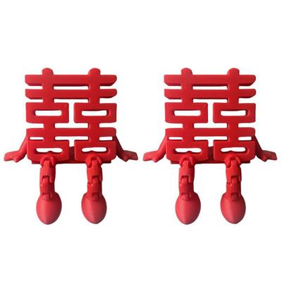 1/2 шт. Красные Китайские Свадебные Украшения Сочлененная Подвижность Традиционные 3D Орнаменты со Словом Си 3D-Печать Удачи