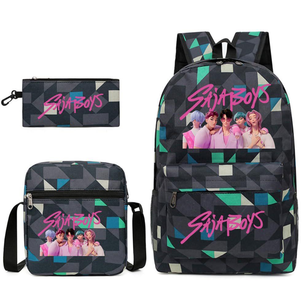 Animation Cartoon Children'S Backpack Leisure Pencil Bag Shoulder Bag Three-Piece Set, Primary And Secondary School School Bag