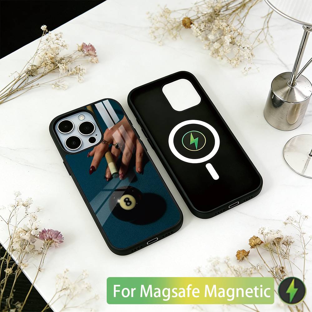 billiards Phone Case For iPhone17,16,15,14,13,12,11 Plus,Pro Magnetic For Magsafe Wireless Charging