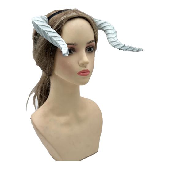 Gothic Devil Horn Headband Imitation Fake Bull Horns Hair Hoop Halloween Dress Up Hair Accessories for Halloween Cosplay Carnival