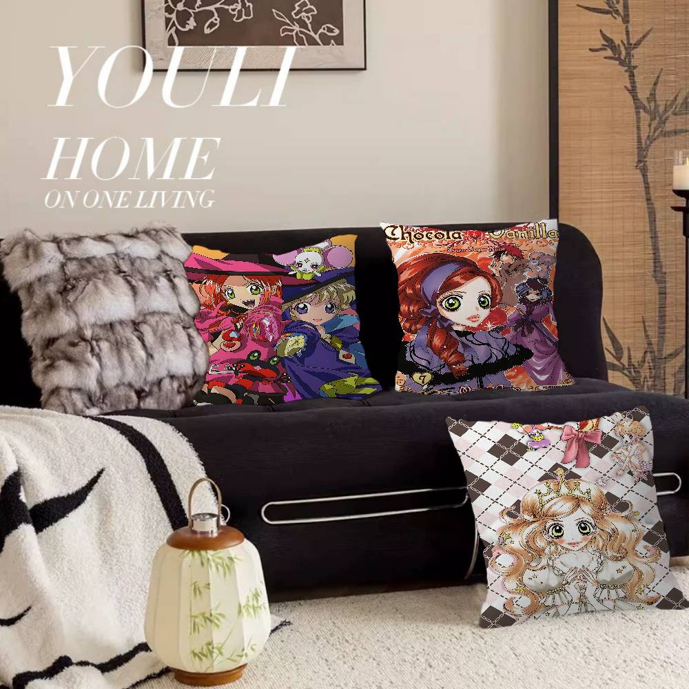 Аниме Сахарный сахар Руна Наволочка Полиэстер Подушки для дивана Декоративные накидные подушки Украшение дома Наволочка