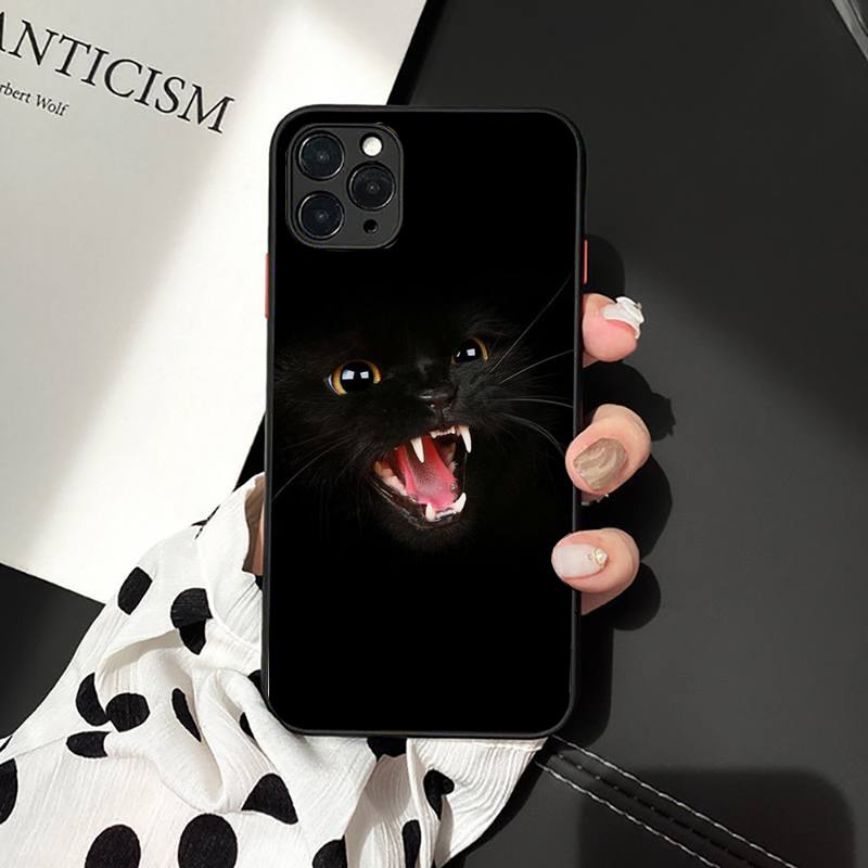Черный кошачий глаз на чехле для телефона iPhone 11 12 13 mini pro XS MAX 8 7 6 6S Plus X 5S SE 2020 XR
