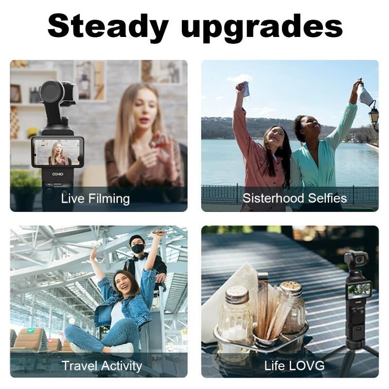 HdoorLink Universal Gimbal Handheld Handle For DJI Pocket 3/Insta360 X5/GoPro/Camera DJI OM 5 OSMO Stabilizer Handheld Fixed Desktop Tripod