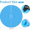 2 Pcs Silicone Cake Mat, 12 Inch Round Silicone Baking Mat with Measurements Pink Blue Turntable Pastry Mats Non-Stick Heat Resistant Reble Cookie