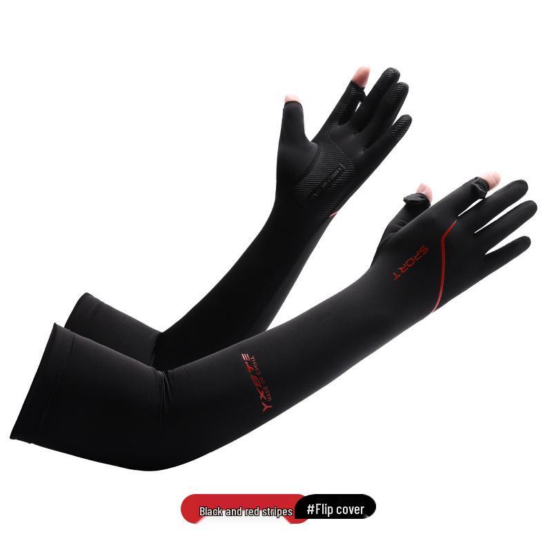 Унисекс Рукава из ледяного шелка для защиты от солнца на весну/лето – Дышащие, конструкция без двух пальцев для вождения и езды