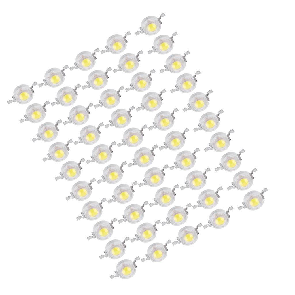 50 шт. SMD 1 Вт Светодиодные лампочки Холодный Теплый Белый Чип Для Прожектора Точечного Света Высокой Мощности Новый