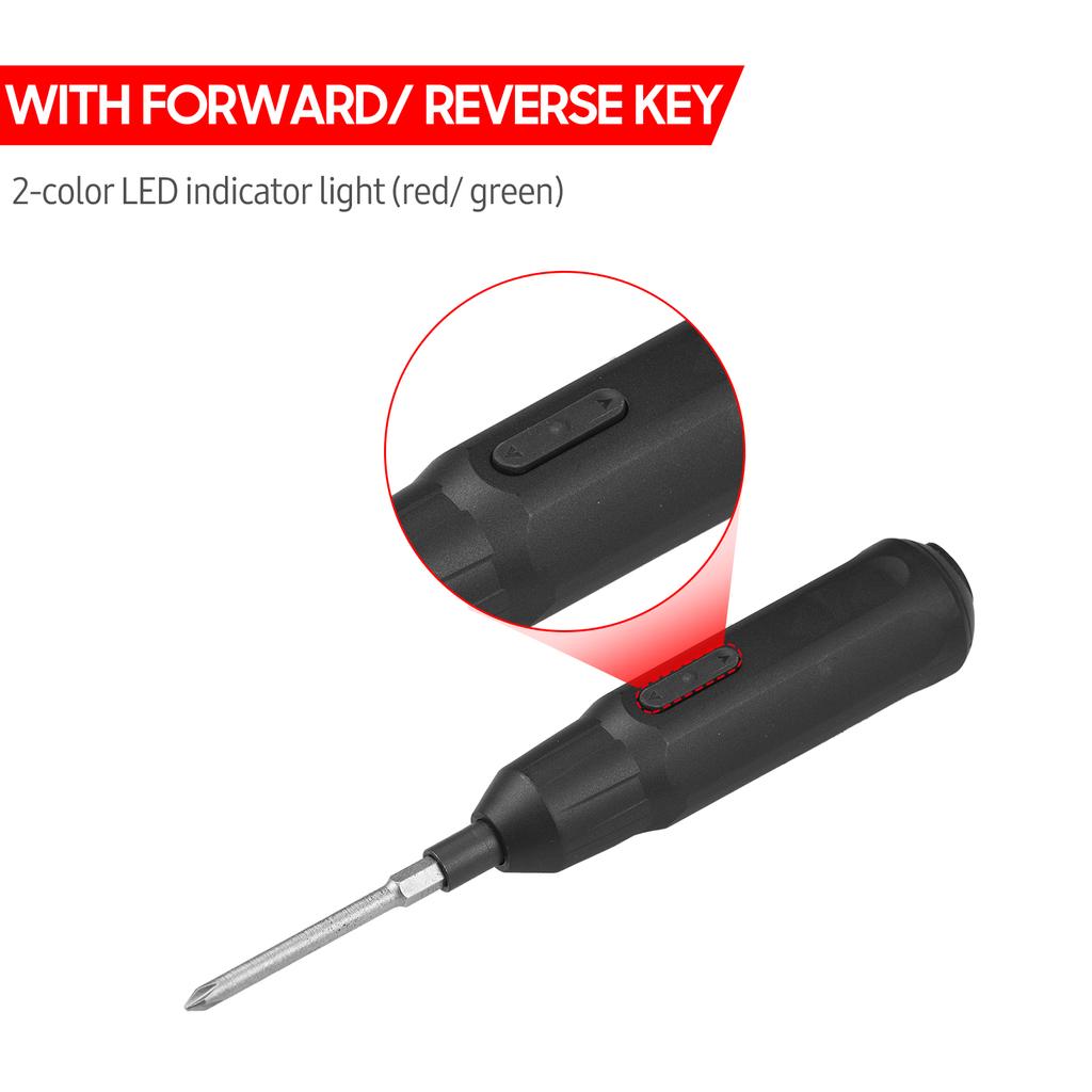 NANWEI 3.6V Mini Cordless Screwdriver with Slotted Cross Screw Bit Hand Tool Electric Screwdriver USB Rechargeable Handheld Screw Driver with 2-color