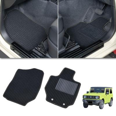 SEIWA Коврики для пола Jimny для Suzuki Jimny Sierra Желтый Комплект для водителя и пассажира Легкая пяточная подкладка и (JB64/JB74), Прострочка, Сиденья, 2-компонентные (IMP336),