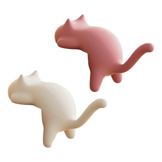 Милые Крючки-Зажимы для Края Стола Кошка Без Сверления Настольный Крючок-Вешалка Крючки Котенок Настольный Органайзер Крючки для Ключей Сумок Наушников