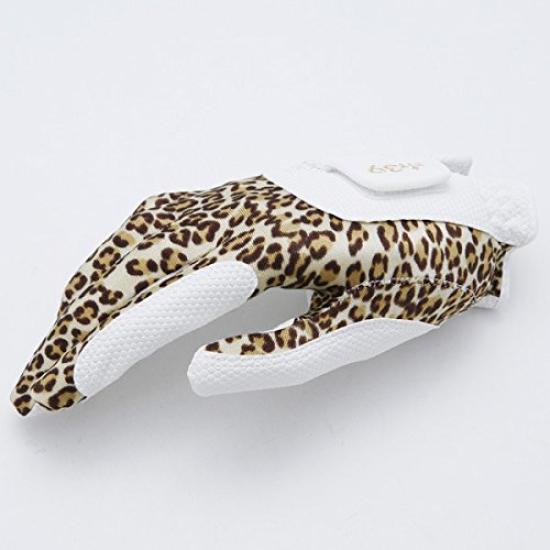 MIC 39 GOLF FIT39 Size Small Gloves, Unisex, MGF-220N, Right-Handed (Left-Handed), Leopard/White,