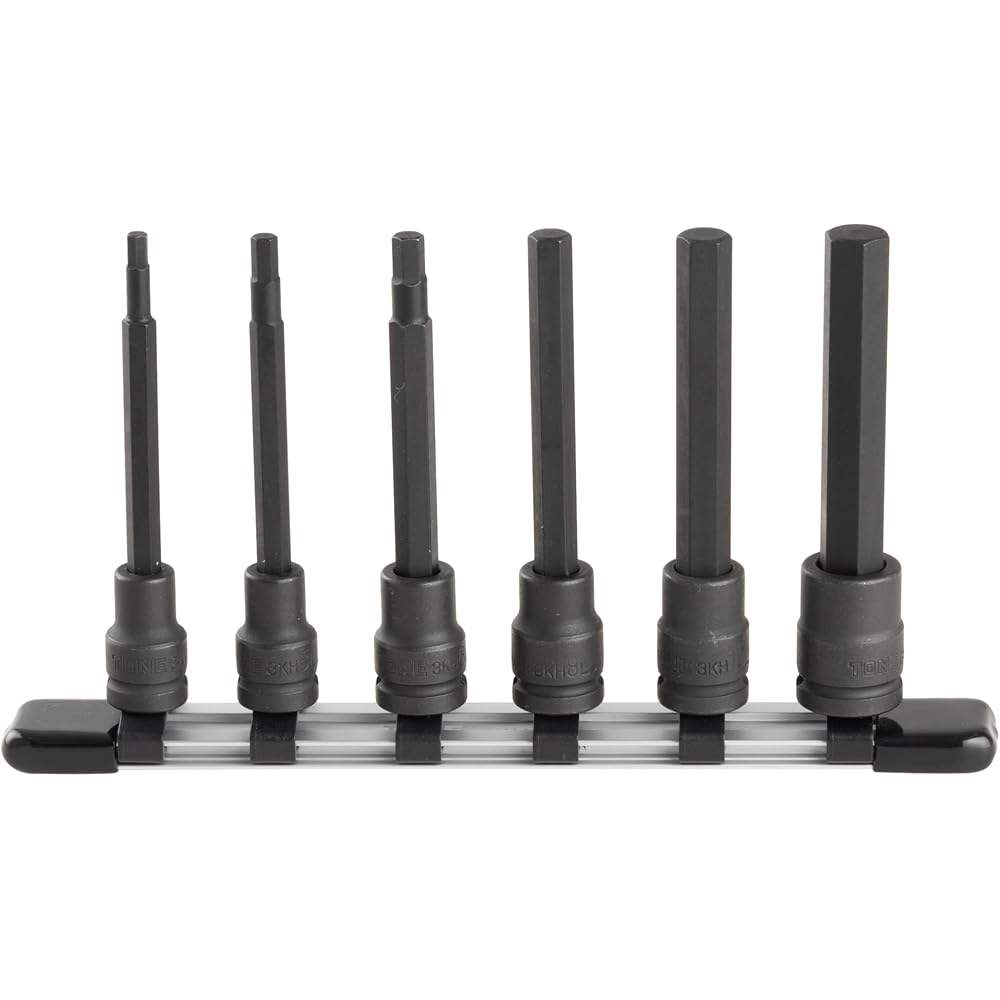 Tone Long Hexagon Socket Set 6 Pieces with Holder 9.5mm Drive Strong Type
