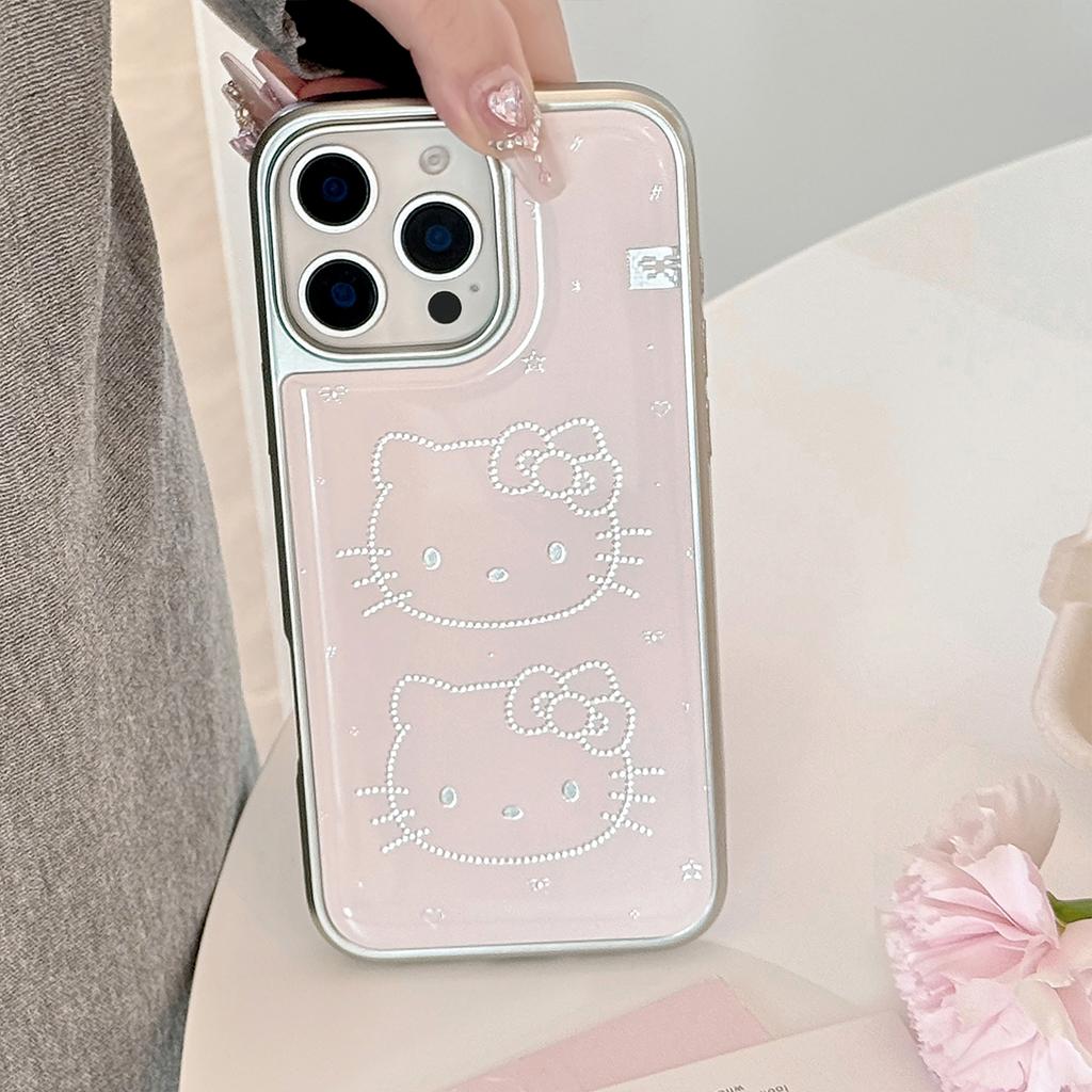 Позолоченная Эпоксидная Смола IPhone 16 Милый Дизайн с Кошкой, Подходит для Моделей Apple 15 Pro Max и 17, Гальванизированный Huawei Mate Samsung