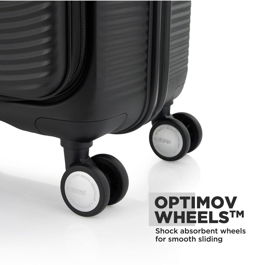 Чемодан-кейс CURIO Спиннер Расширяемый Открывающийся как книга 68см Черный [American Tourister] 68/25 75/91л 3.9кг