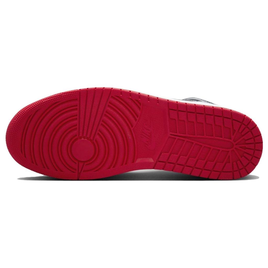 Мужские кроссовки Air Jordan 1 Mid Bred Shadow серо-черные цементно-серые DQ8426-006