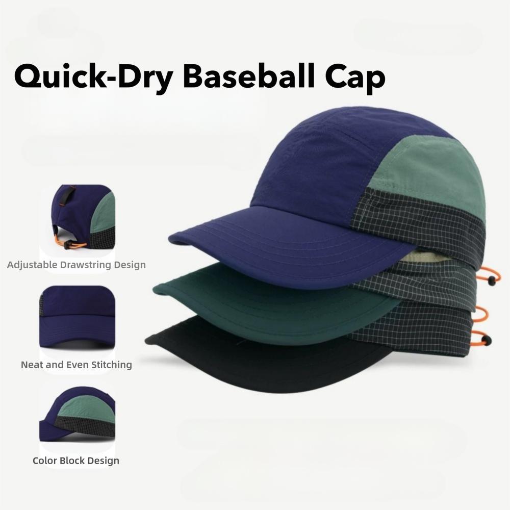 Quick-drying Flat Brim Hat Packable Cycling Sun Hat Casual Baseball Cap