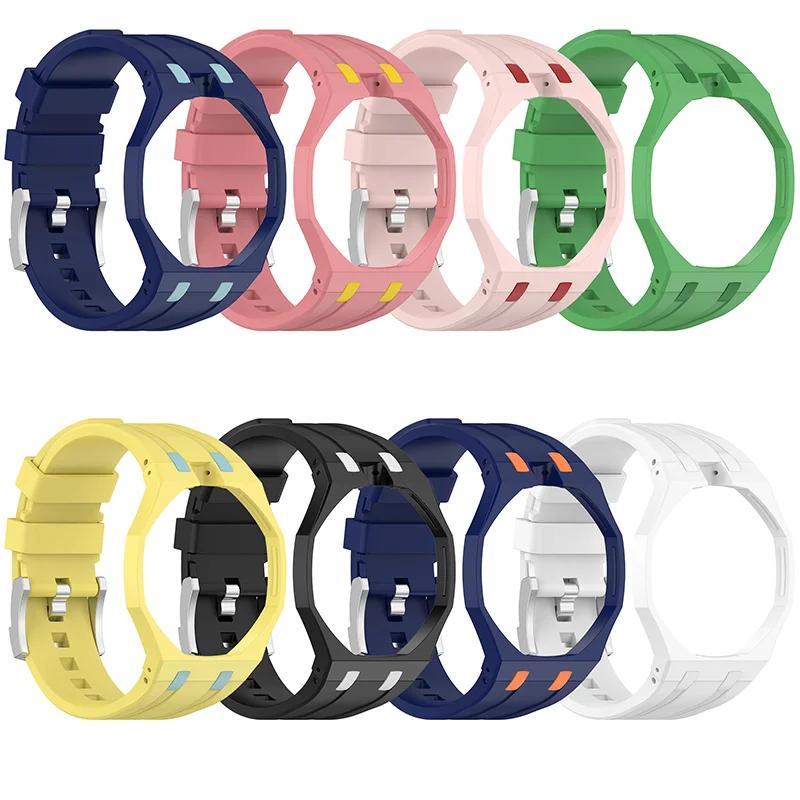 Корпус + Силиконовый Ремешок Для Swatch x AP Royal Pop Карманный Набор для Модификации Сменный на 2 в 1 Интегрированный Браслет Наручные Часы