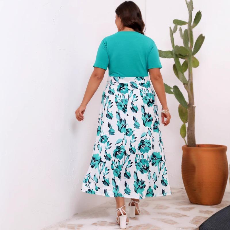 Женское элегантное платье-халат с принтом «Темперамент» и круглым вырезом, с завышенной талией