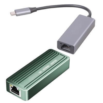 Гигабитный Ethernet-адаптер 10 Гбит/с USB C на RJ45 Алюминиевый Портативный Для Офиса Дома Центра Данных