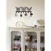 Modern Butterfly Key Holder With 7 Hooks - Sleek Black Metal Wall Organizer For Keys & Accessories, Perfect For Entryways, Offices & Living Spaces