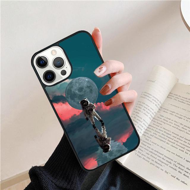 Звездное Космическое Лунное Астронавт Эстетика Чехол для Телефона Cover для iPhone 17 Air 16 15 14 13 11 12 Pro Max Plus Coque