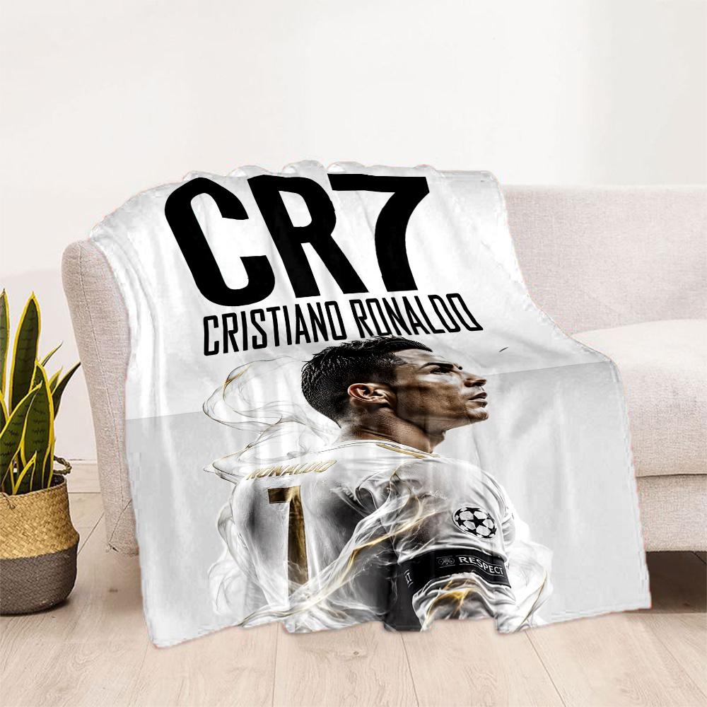 Cristiano Ronaldo Blanket Comfortable Great For Sofa Picnics Livingroom Four Seasons Multipurpose Playful Design