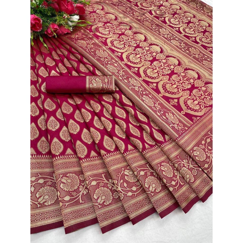 Представляем очаровательные, но дышащие органические сари Banarasi для интимных и больших индийских свадеб,