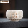 Sheep Fat Jade White Porcelain Tea Cup Hundred Blessings Heart Classic Master Cup Personal Tea Bowl Coffee Kung Fu Teaset Gift