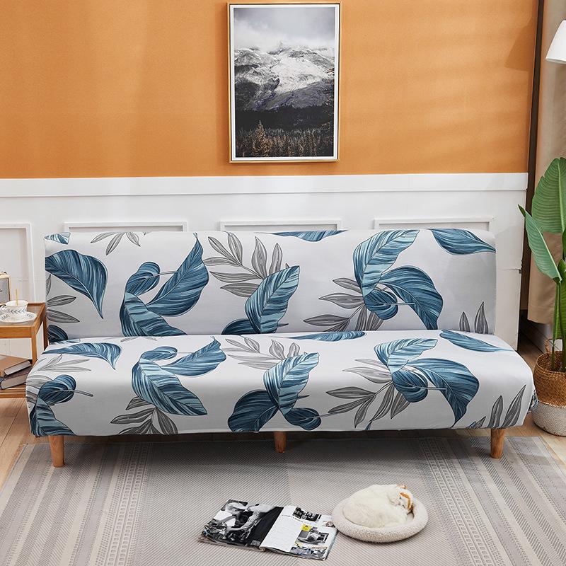 Elastic Fabric All-Inclusive Printed Sofa Towel Folding Sofa Bed Sofa Cover Without Armrest