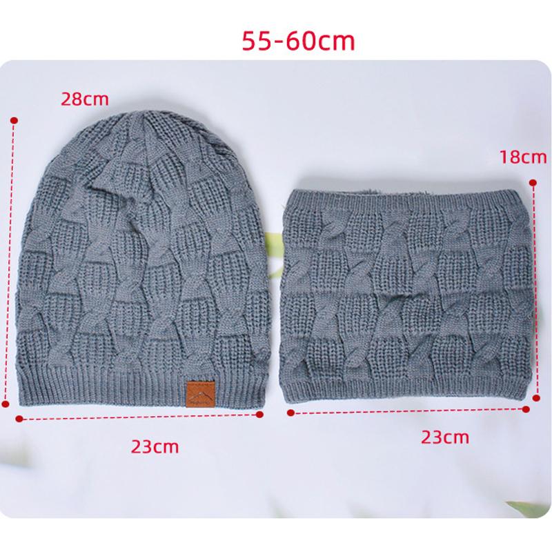 Осень-зима уличная теплая шерстяная шапка лыжная шапка шарф комплект мужские шапочки Skullies женские вязаная шапка бархатная утолщенная шапка Балаклава