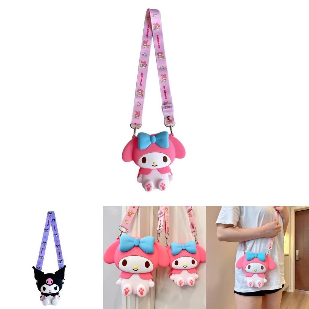 Trendy Mini Silicone Kuromi Jelly Crossbody Bag By Q Uncle Small Size Sweet And Adorable Black