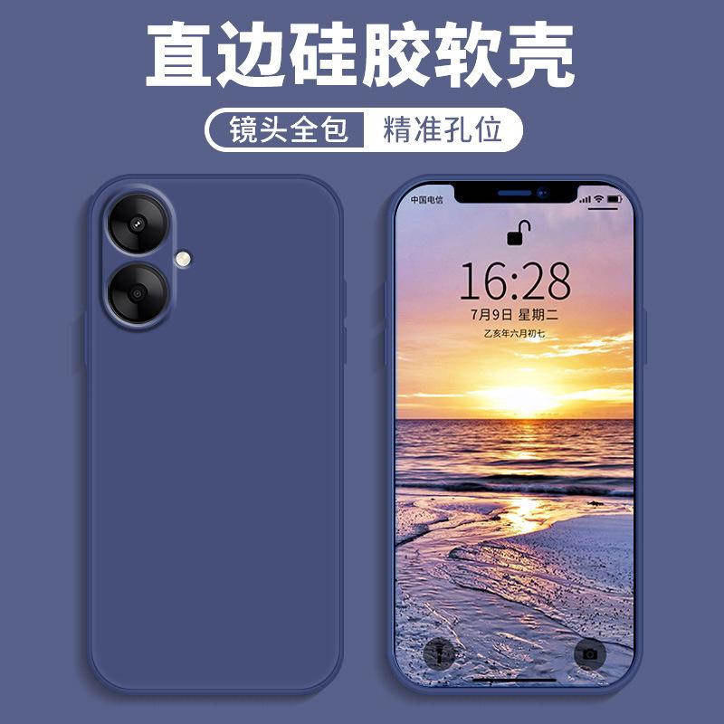 Применимо к чехлу для мобильного телефона Redmi 11r, красный защитный чехол для Redmi, жидкий мягкий силикон, полностью закрывающий, противоударный, мужская и женская оболочка