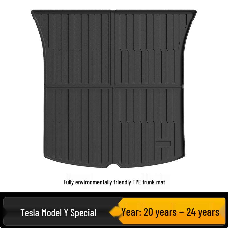 Коврики в передний и задний багажник и подпятник Tesla Model Y/3 из TPE