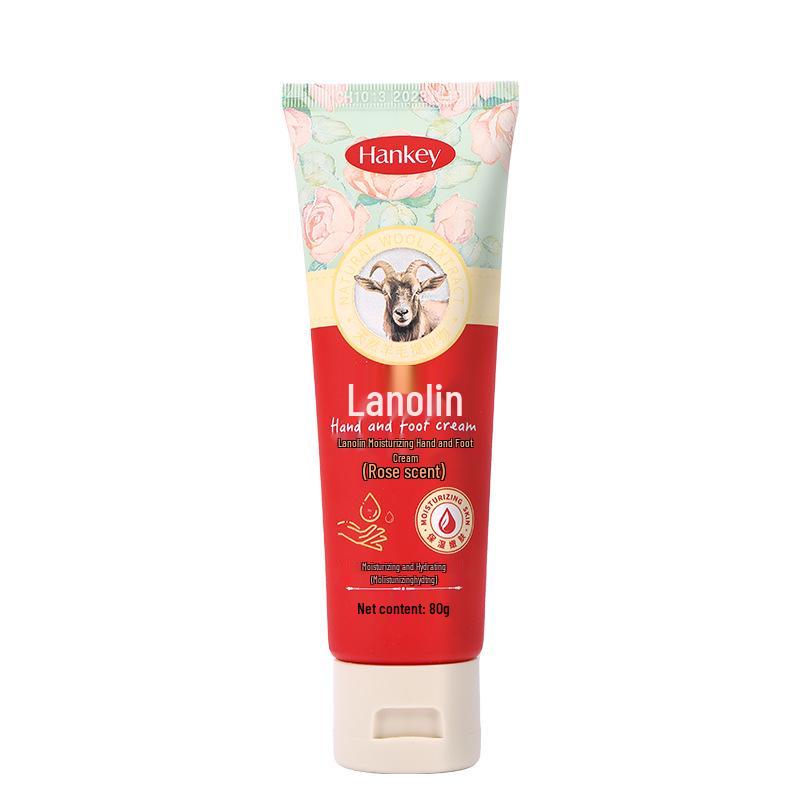 Han Ji Lanolin Hand & Foot Cream 80g - Anti-Crack Moisturizing for Autumn & Winter