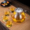GIANXI Прозрачный стеклянный чайник для заваривания чая, бытовой чайник для заваривания пуэра, набор инструментов, кофейная и чайная посуда, фильтруемая ручка, чайник