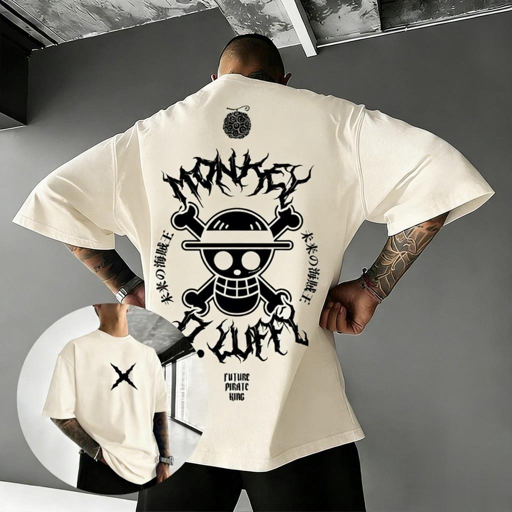 Аниме Футболка One Piece Манки Д. Луффи Мужская Женская Уличная Одежда С Коротким Рукавом Футболка 2026 Летний Графический Принт Оверсайз Повседневные Топы Y2k