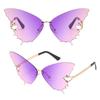 Women Fashion Metal Butterfly Sunglasses Retro Sun Glasses Rimless Sunglasses UV protection