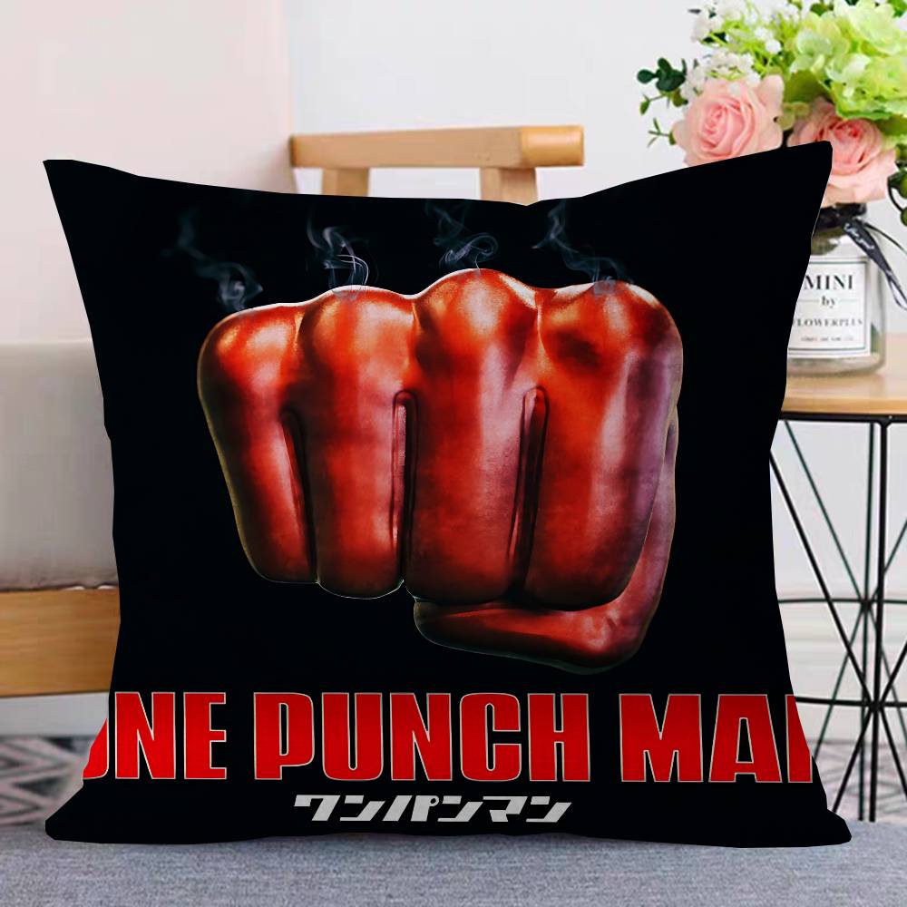O-One P-Punch M-Man Anime Cartoon Cushion Cover Pillowcase Upholstery Sofa Throw Pillow Home Decor Pillowcas