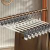 10pack Trouser Hanger Clip Retractable Wardrobe Household Traceless JK Hanger Clothes Hanger Collection Stainless Steel Skirt Clip Drying Clip