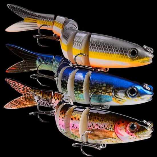 13,5 см/19 г многосочлененная рыболовная приманка с крючками, реалистичная 8-секционная приманка для свимбейта, бионическая жесткая искусственная приманка, аксессуары для рыбалки в пресной и соленой воде