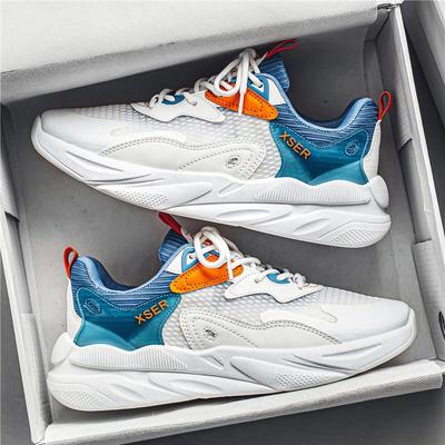 Лето 2023, новая дышащая тонкая сетка, спортивная повседневная обувь для бега, маленькая белая модная обувь на толстой подошве для студентов и пап