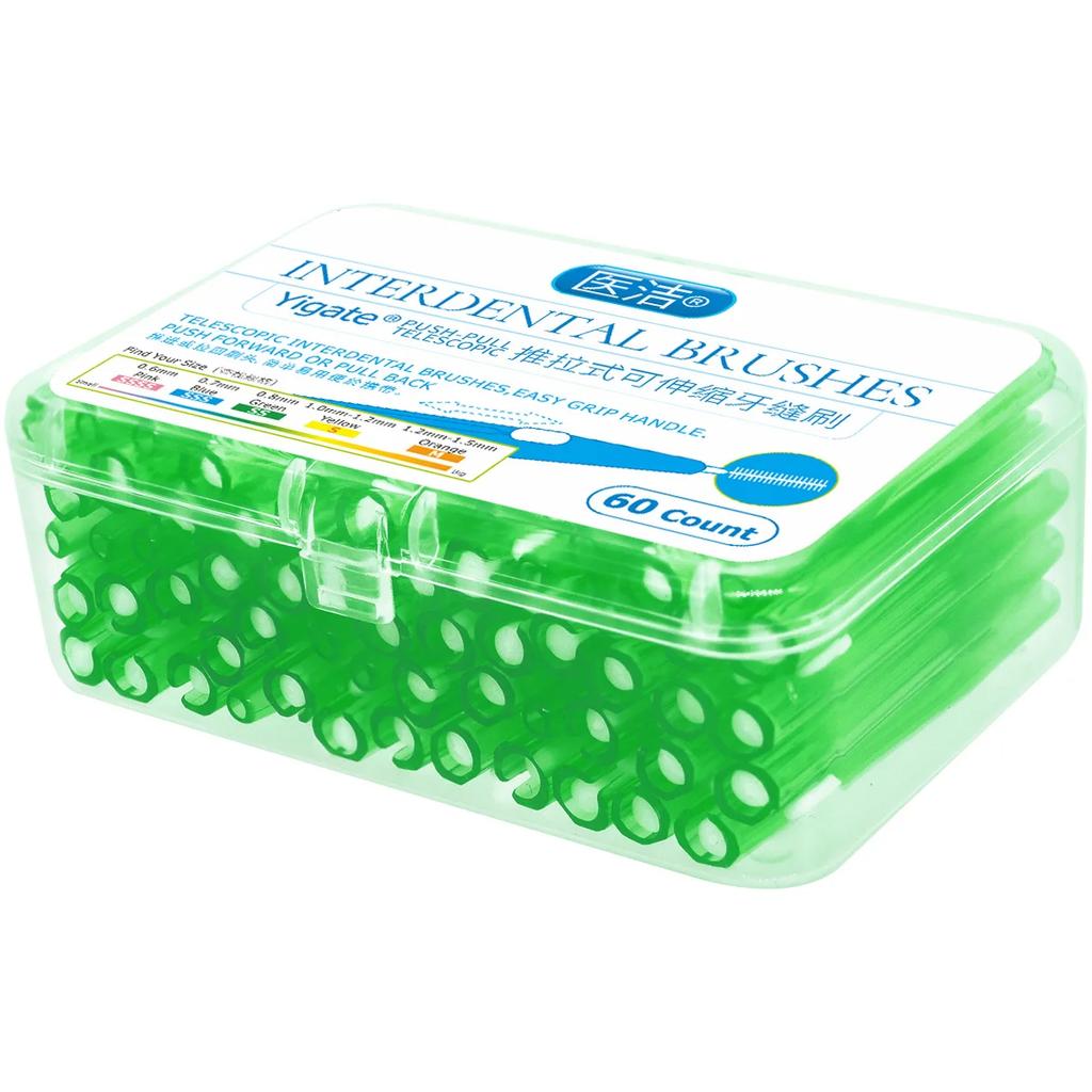 60 шт. межзубных щеток для ухода за зубами, толкающих и тянущих, удаляет остатки пищи и зубной налет, улучшает гигиену полости рта