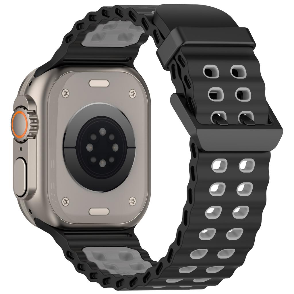 Watch Band for Apple Watch Series 10 Ultra 9 8 7 SE 6 5 4 3 2 1 46mm 49mm 45mm 44mm 42mm Dual Color Silicone Strap